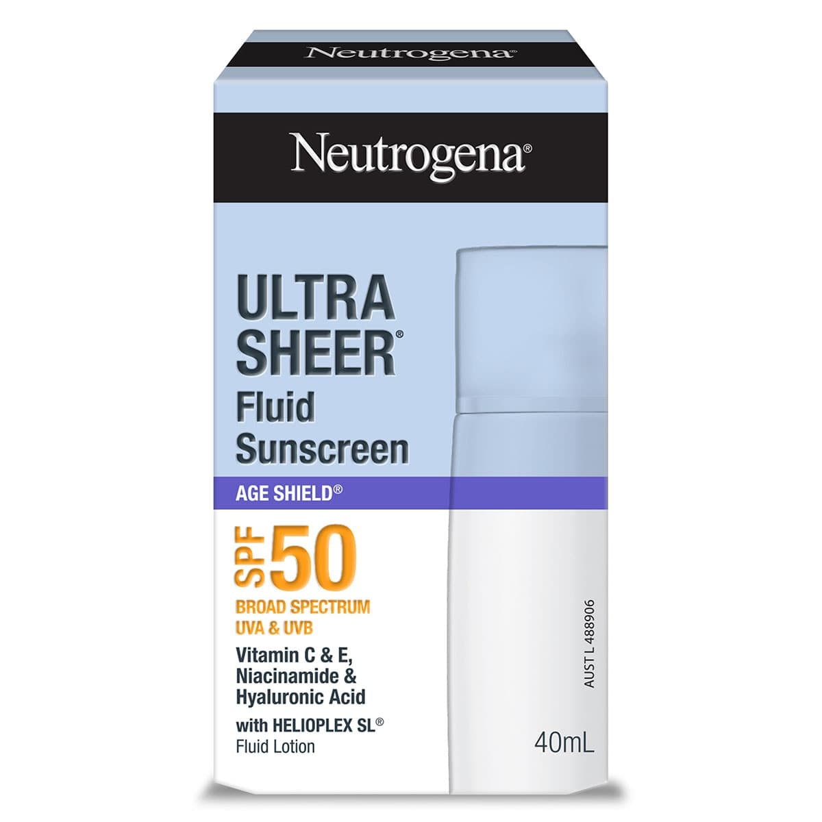 Neutrogena Ultra Sheer Fluid Sunscreen Age Shield SPF50 40ml