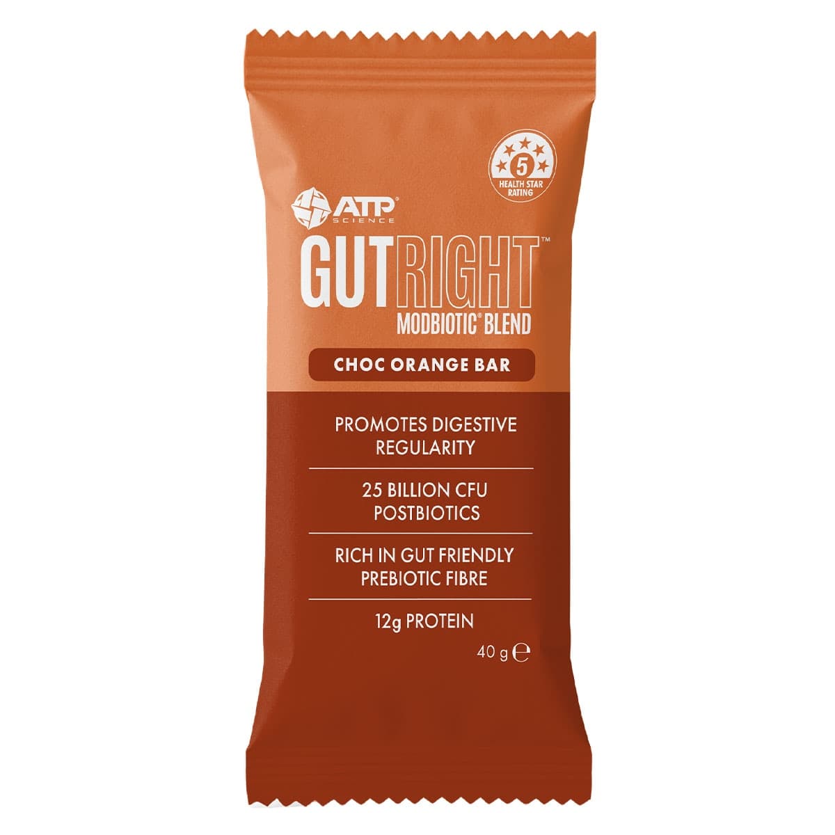 ATP Science Gutright Microbiotic Blend Choc Orange Bar 40g
