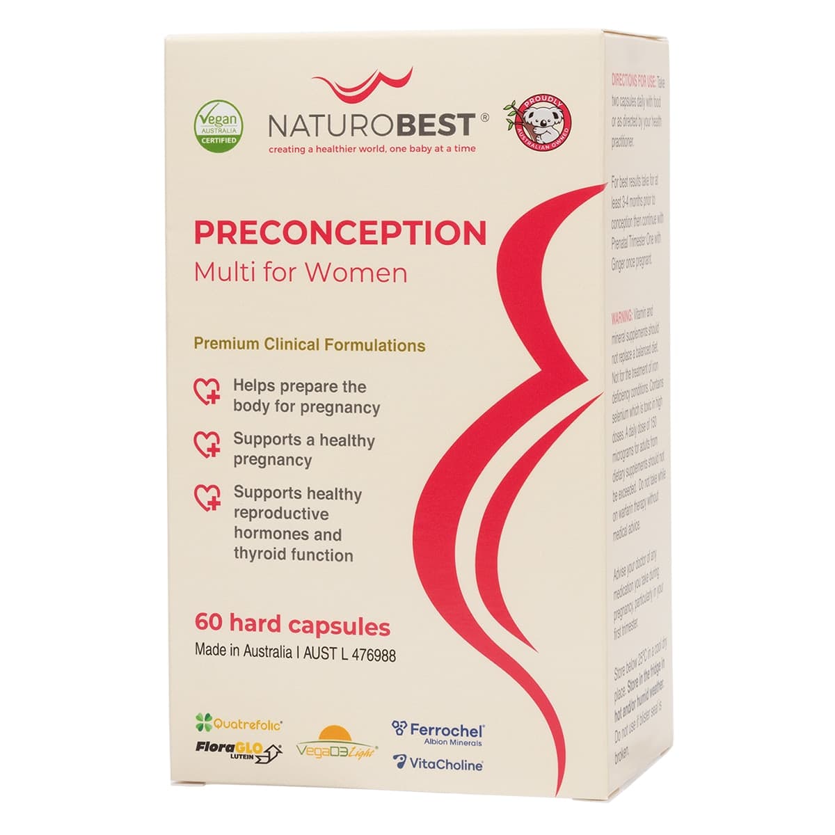 NaturoBest Preconception Multi for Women 60 Capsules