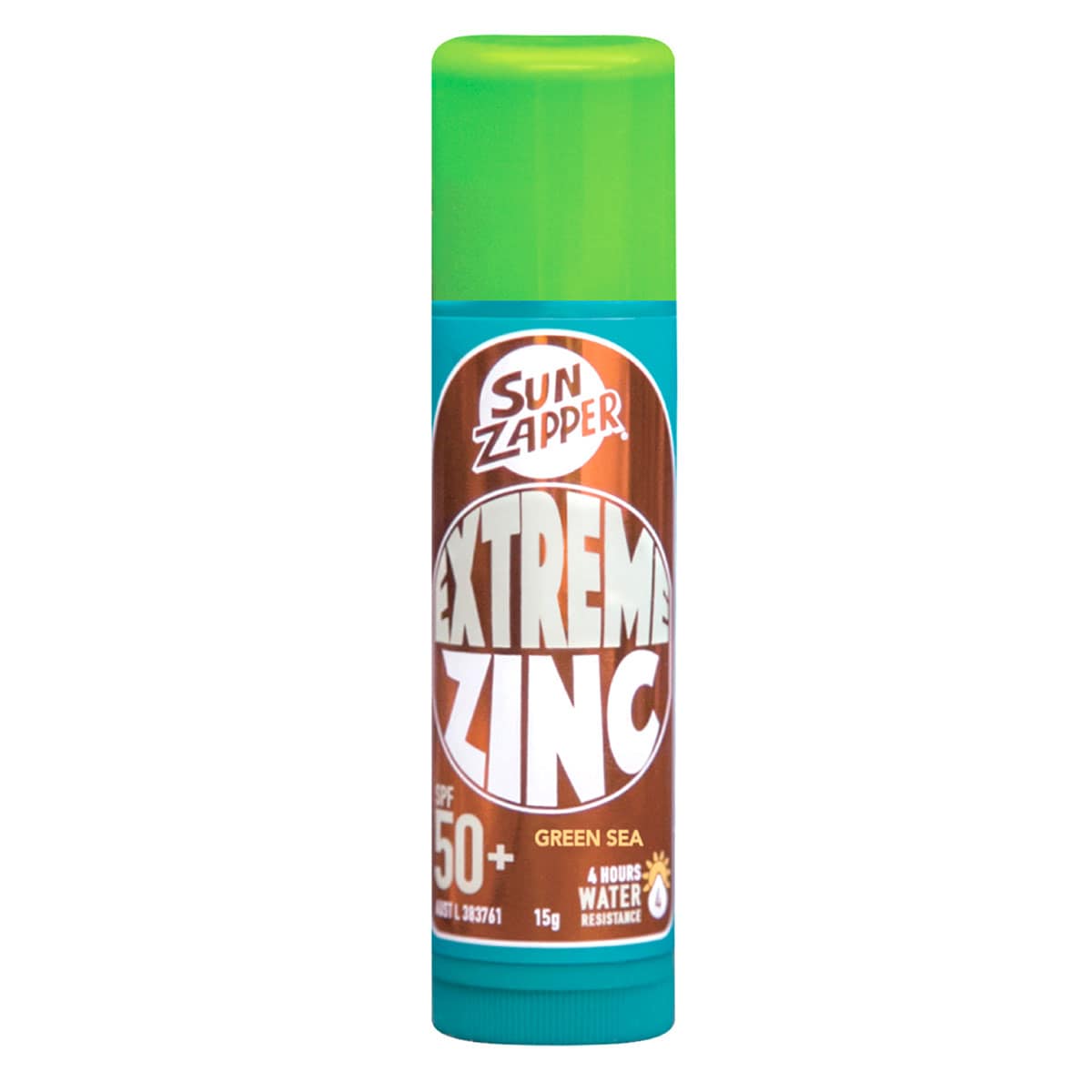 Sun Zapper Extreme Zinc Stick SPF50+ Green Sea 15g