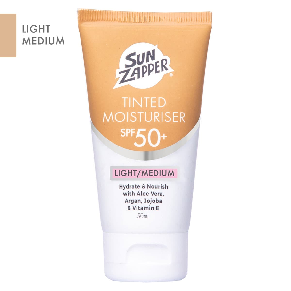Sun Zapper Tinted Moisturiser SPF50+ Light/Medium 50ml