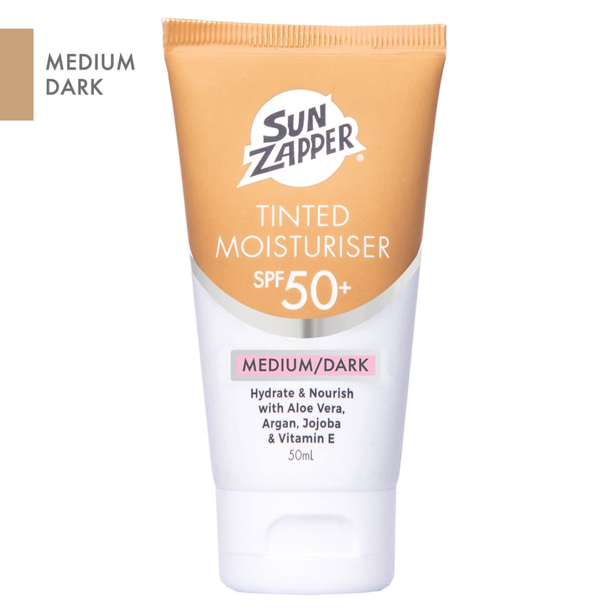 Sun Zapper Tinted Moisturiser SPF50+ Medium/Dark 50ml