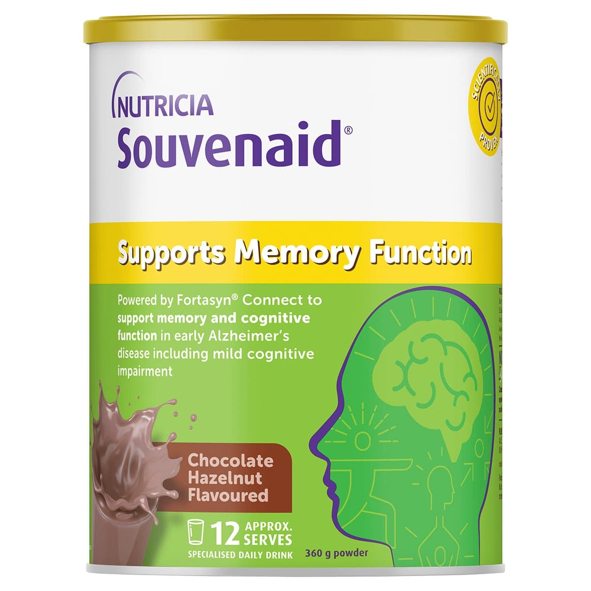 Souvenaid Memory Support Drink Choc Hazelnut 360g Powder