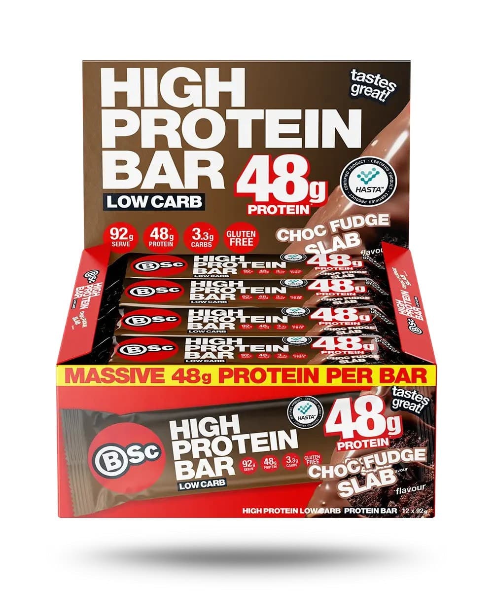 BSc High Protein Low Carb Bar Choc Fudge Box 12 x 92g