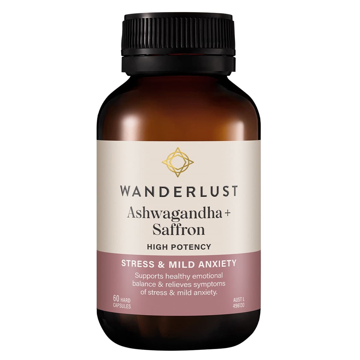 Wanderlust Ashwagandha + Saffron 60 Capsules