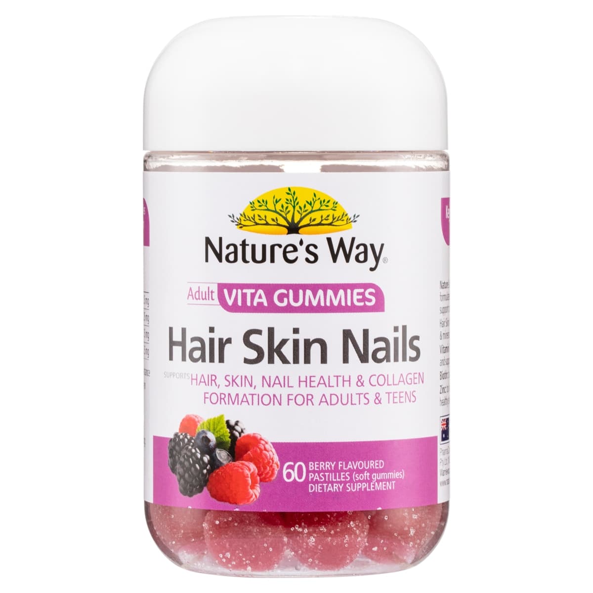 Nature's Way Adult Vita Gummies Hair Skin & Nails 60 Pack