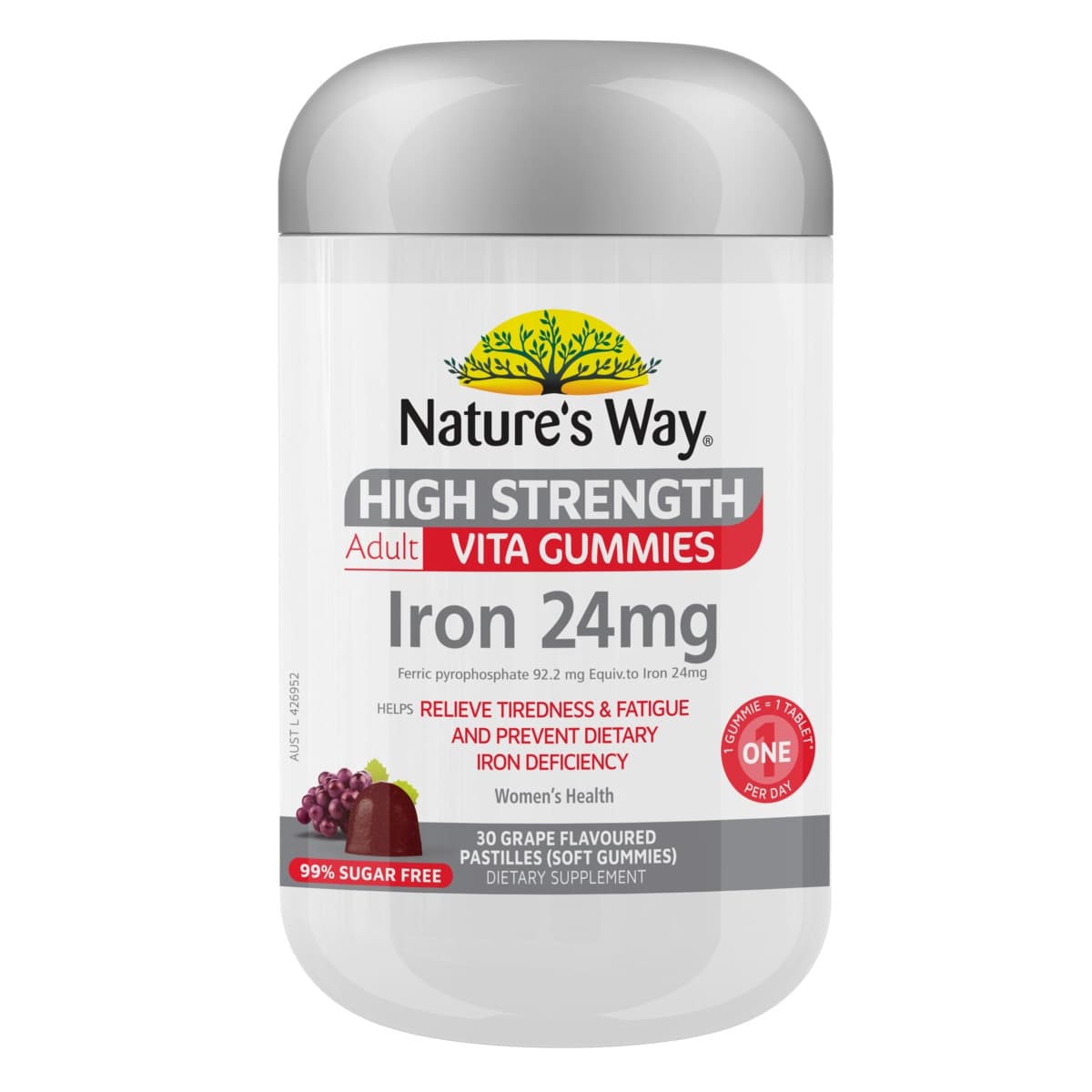 Nature's Way High Strength Adult Vita Gummies Iron 24mg - 30 Pack