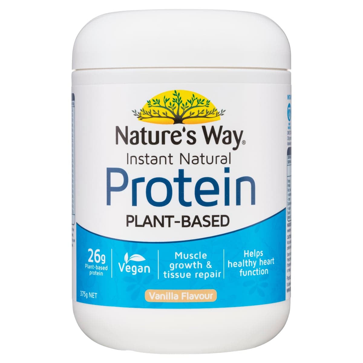 Nature's Way Instant Natural Plant Based Protein Powder Vanilla 375g