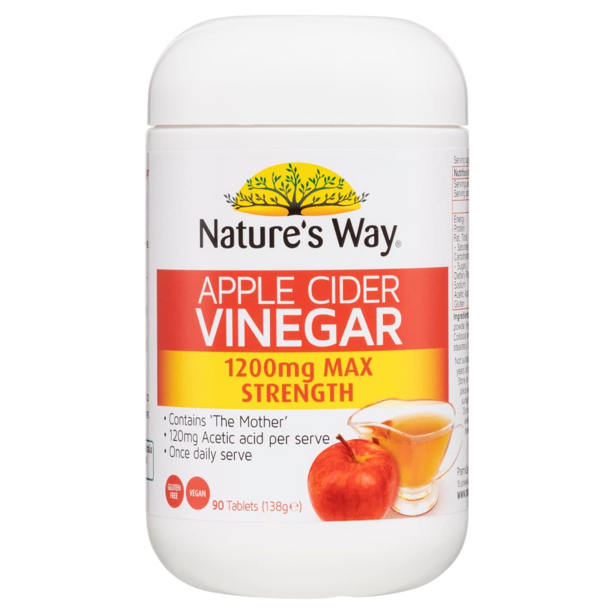 Nature's Way Apple Cider Vinegar Max 1200mg 90 Tablets