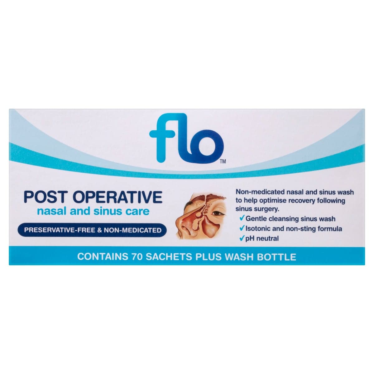 Flo Post Operative Nasal & Sinus Care Kit 70 Sachets