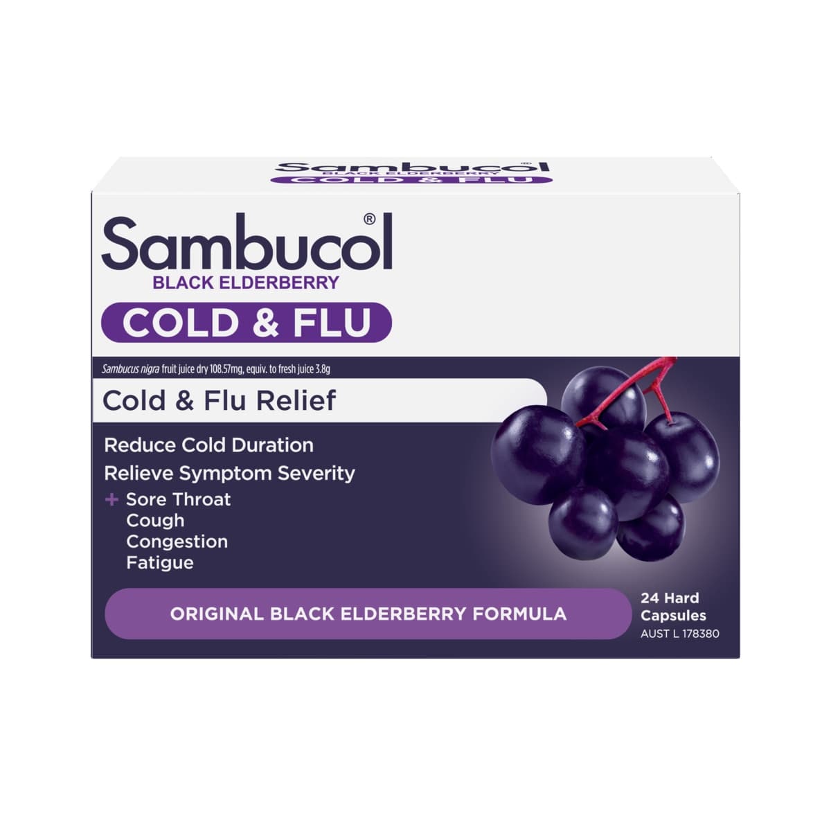 Sambucol Cold & Flu 24 Capsules