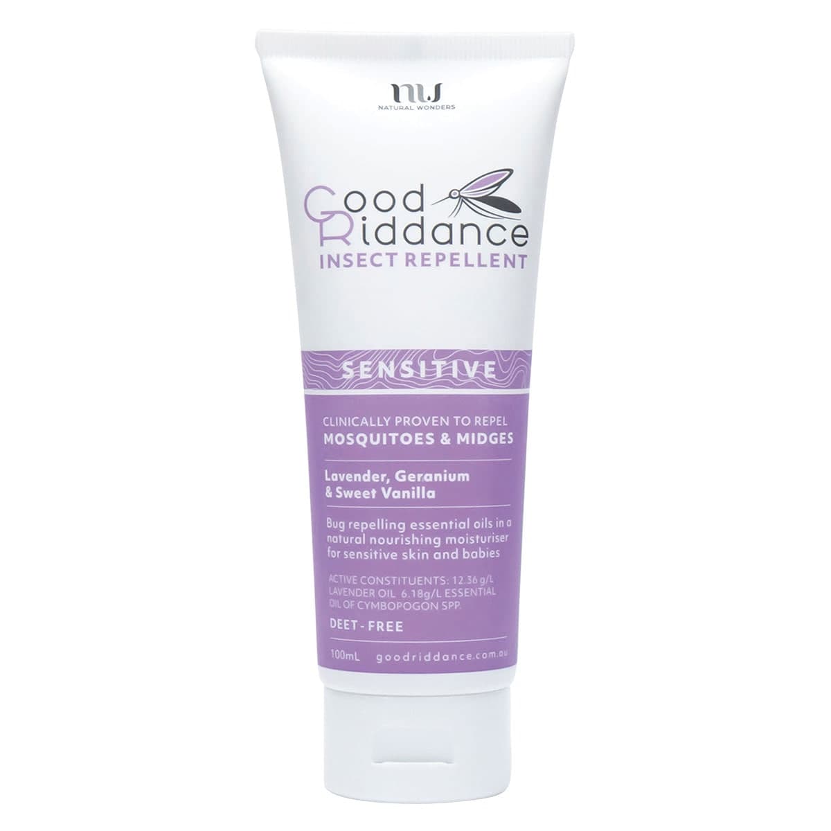 Good Riddance Insect Repellent Lotion Sensitive 100ml Tube
