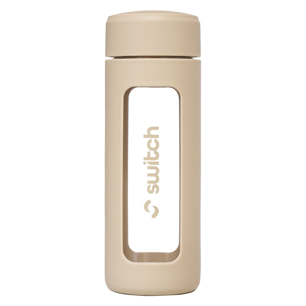 Switch Nutrition Glass Water Bottle with Tea Strainer 460ml