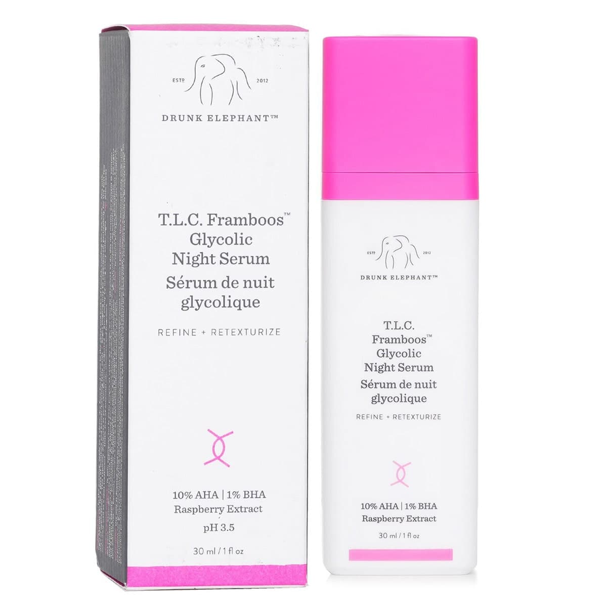 Drunk Elephant T.L.C. Framboos Glycolic Night Serum 30ml