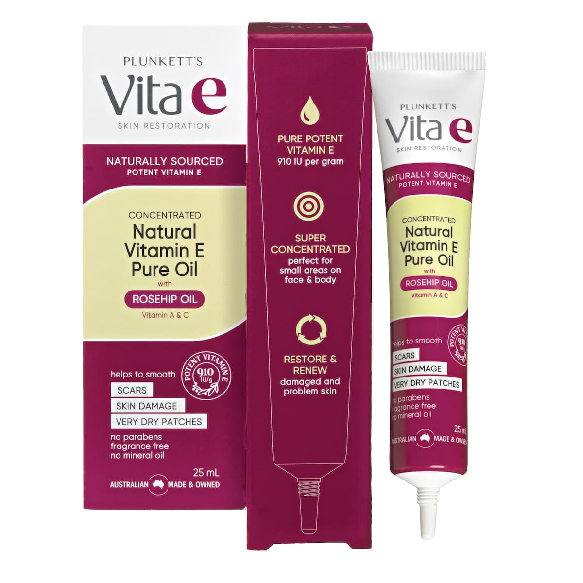 Plunketts VitaE Pure Vitamin E Oil Concentrated 25ml