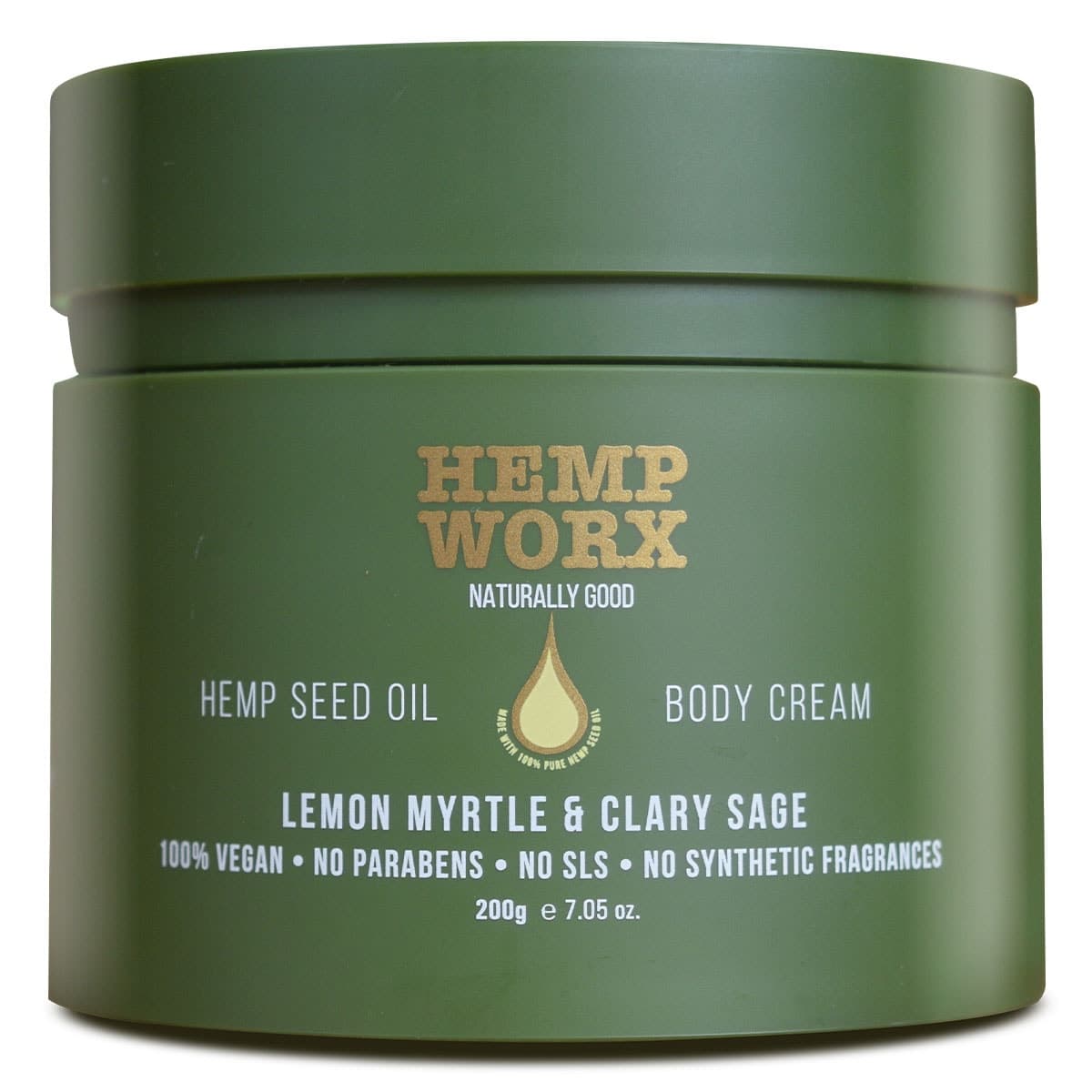 Hemp Worx Hemp Seed Oil Body Cream Lemon Myrtle 200g