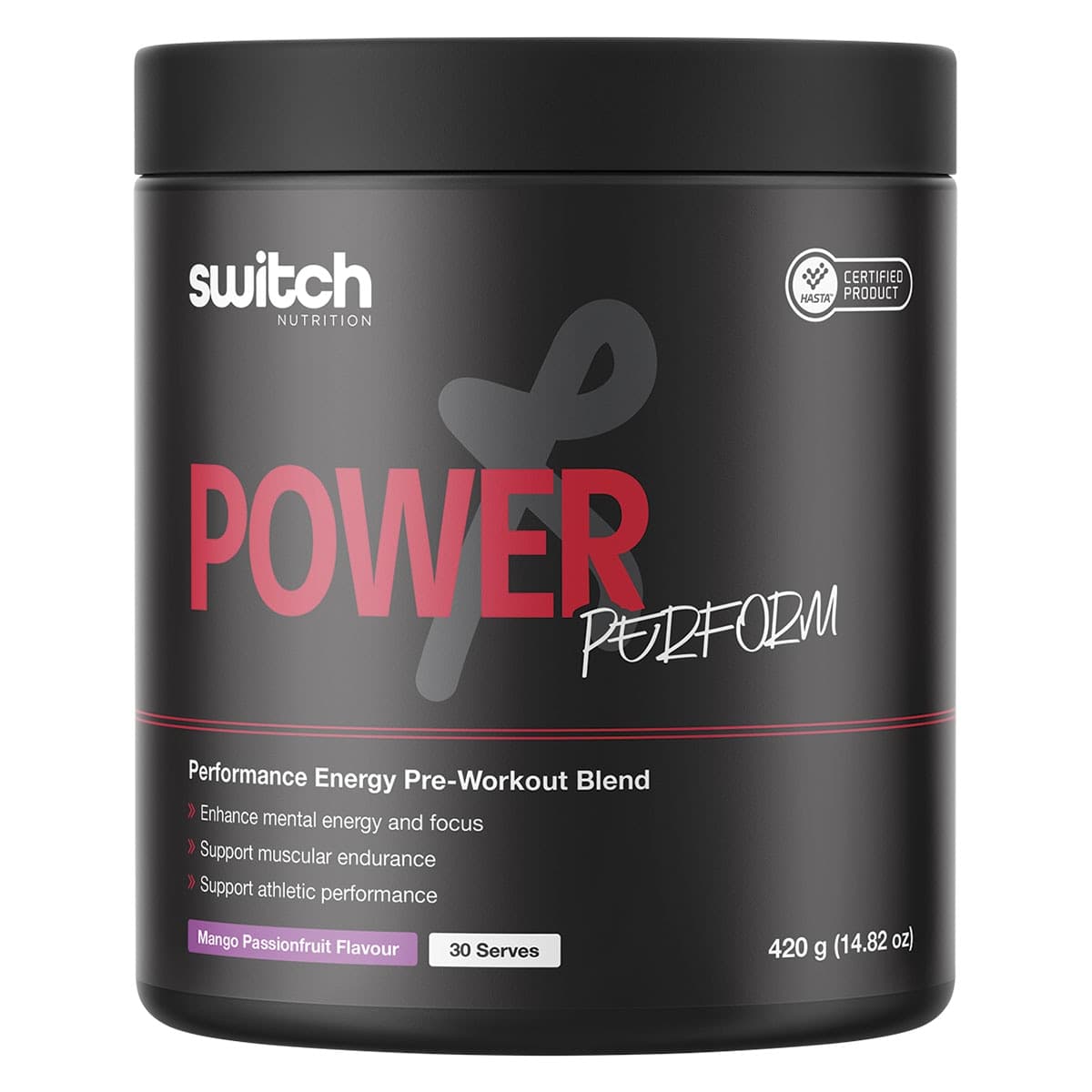 Switch Nutrition Power Perform Pre-Workout Blend Mango Passionfruit 420g