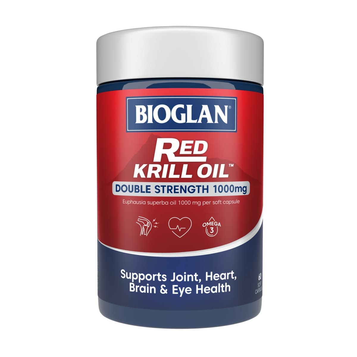 Bioglan Red Krill Oil Double Strength 1000mg 60 Capsules