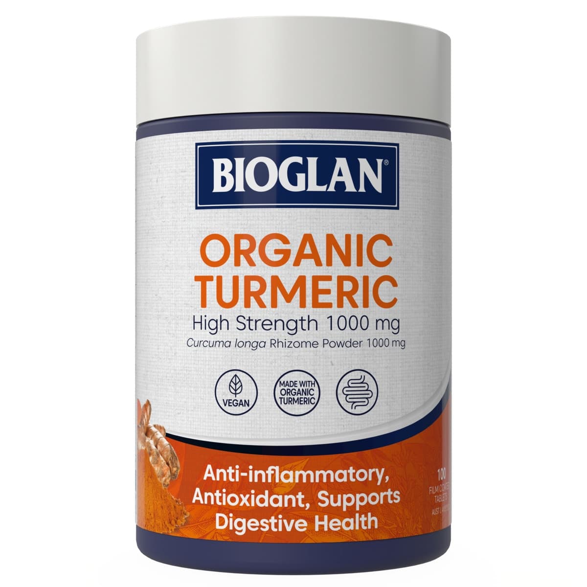 Bioglan Organic Turmeric High Strength 1000mg 100 Tablets
