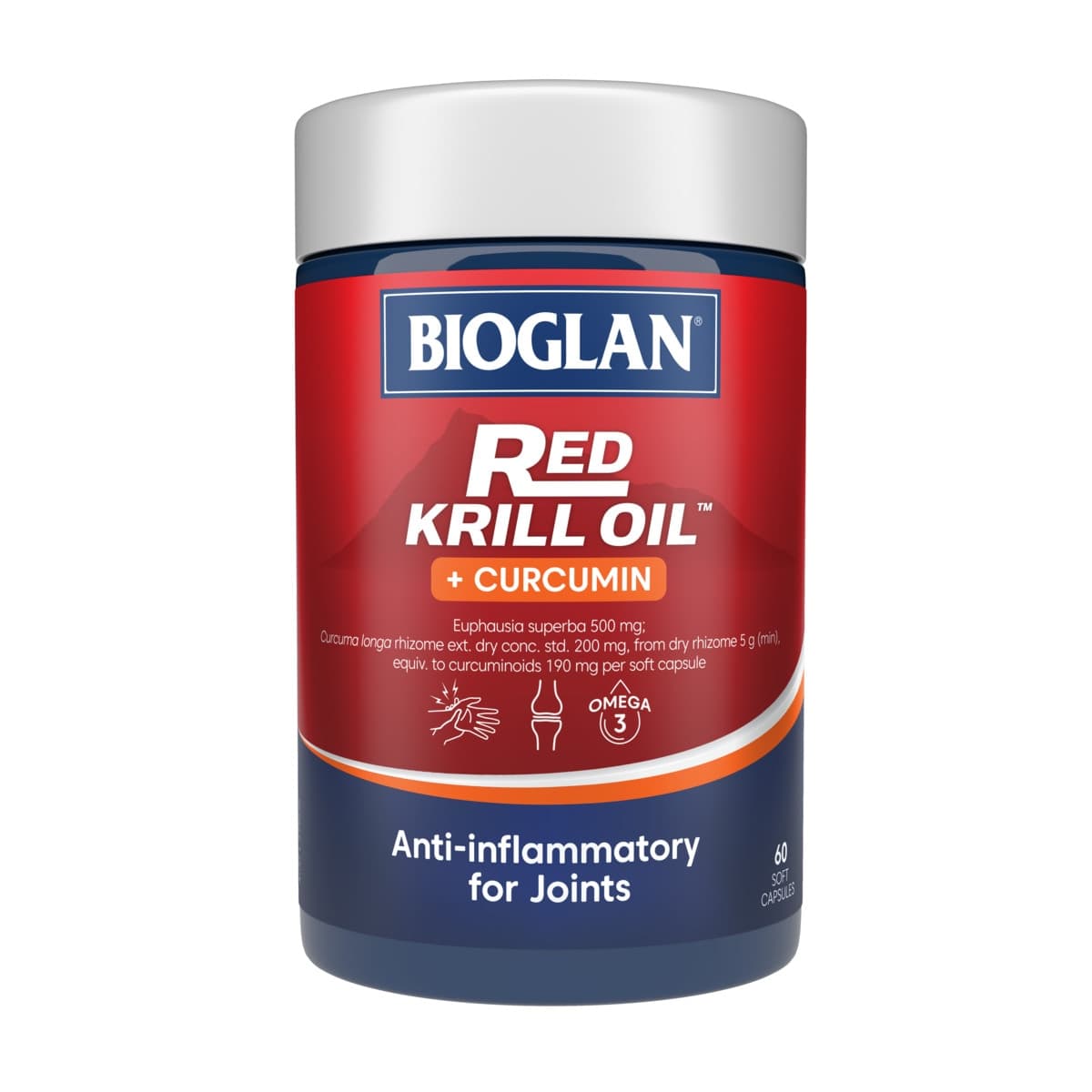 Bioglan Red Krill Oil + Curcumin 60 Capsules