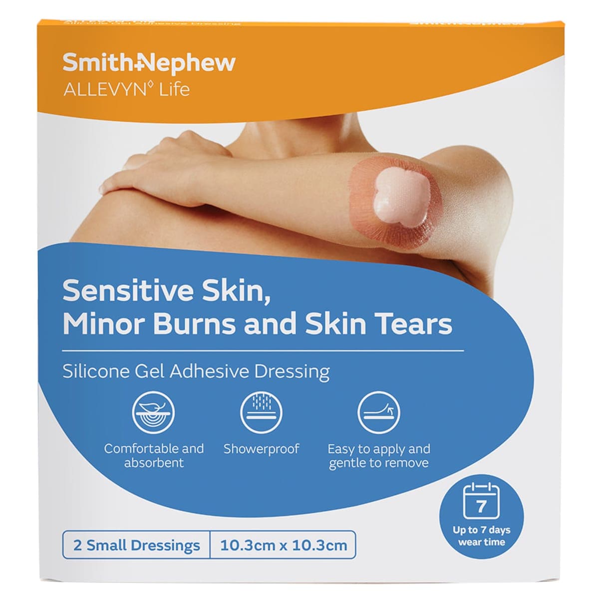 Allevyn Life Silicone Gel Adhesive Dressing 10.3 x 10.3cm 2 Pack by Smith & Nephew