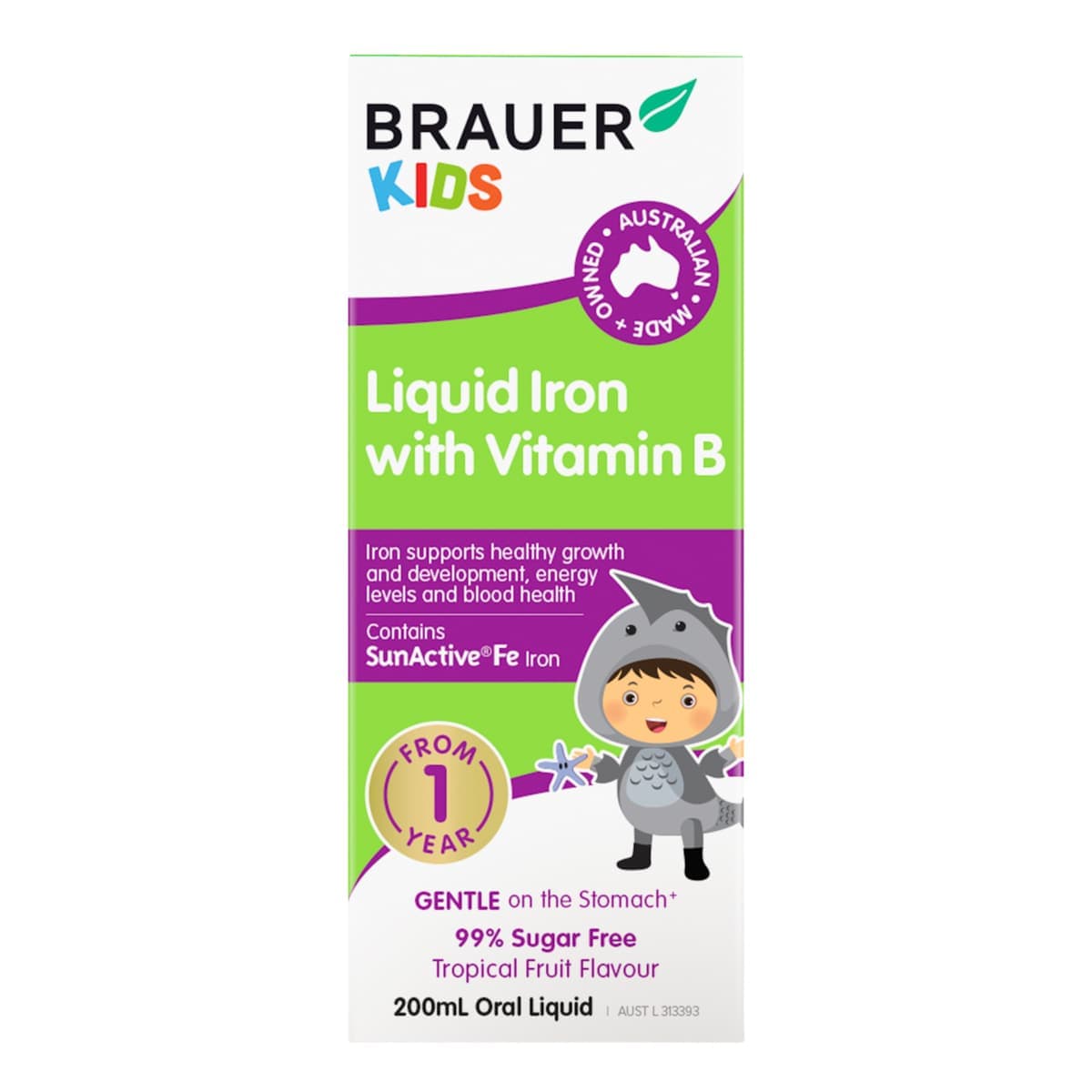 Brauer Kids Liquid Iron & Vitamin B 200ml