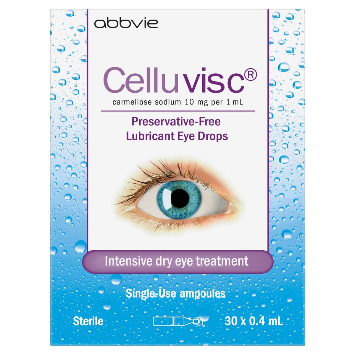 Celluvisc Lubricant Eye Drops 0.4ml x 30 Vials