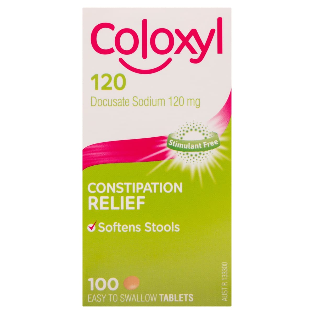 Coloxyl 120mg Constipation Relief 100 Tablets