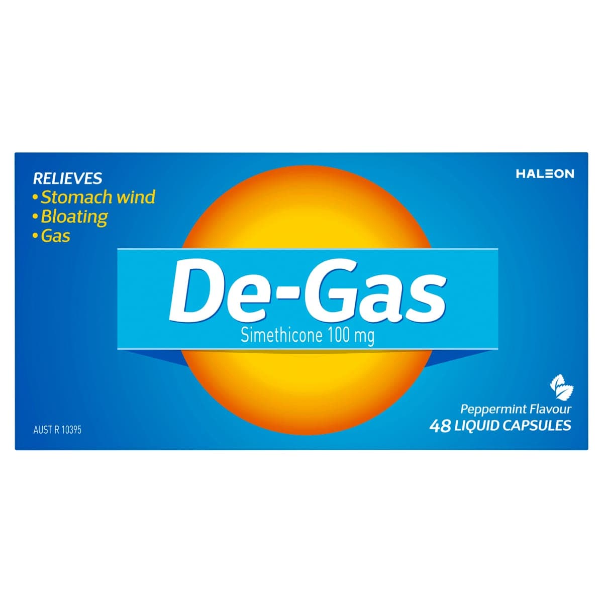 De-Gas Peppermint Flavour 48 Capsules