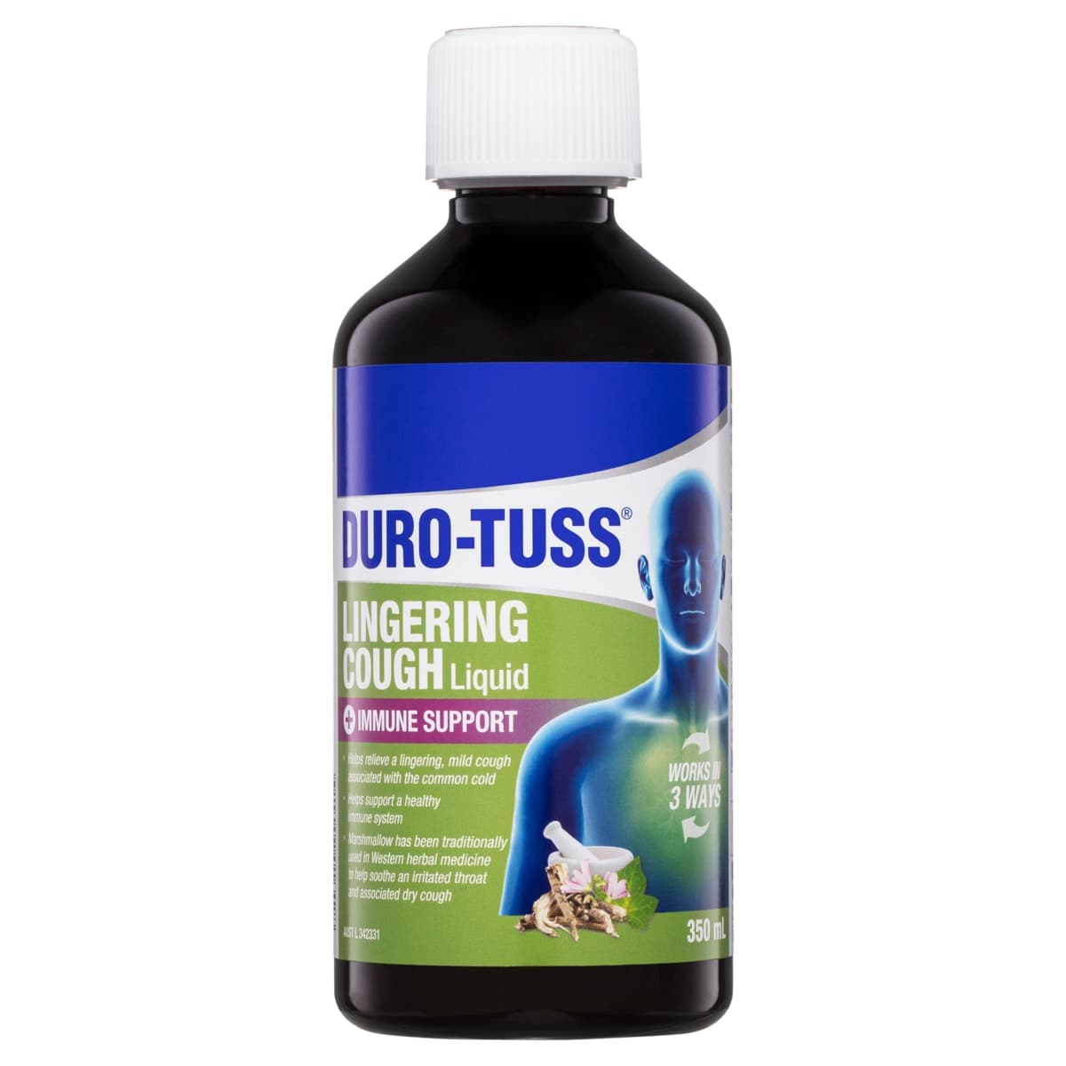 Durotuss Lingering Cough + Immune Support Liquid 350ml