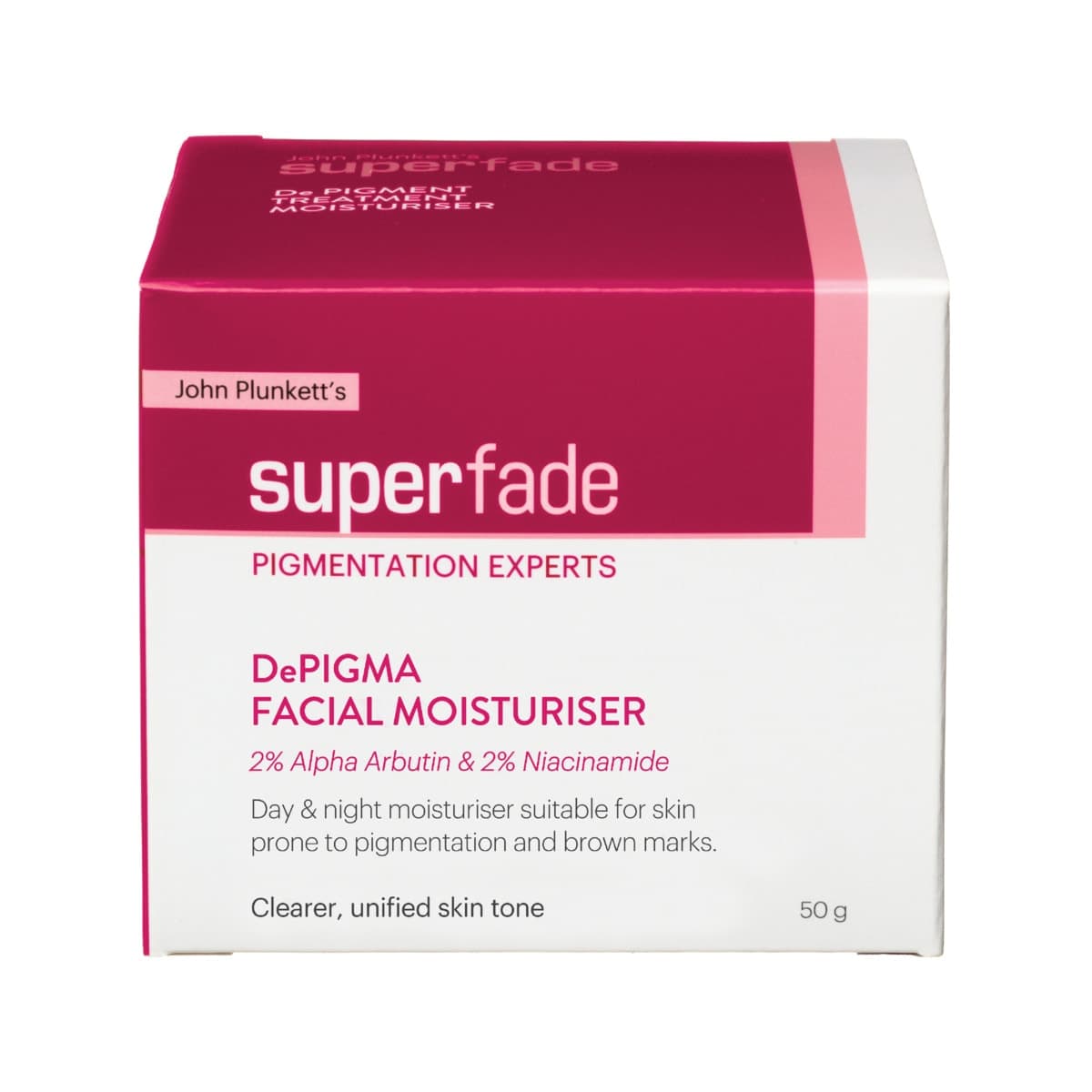 John Plunketts SuperFade De Pigment Moisturiser 50g