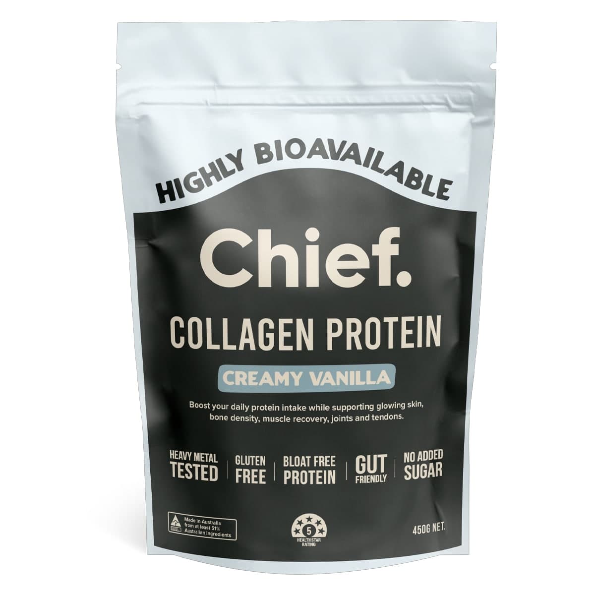 Chief Australian Collagen Protein Powder Creamy Vanilla 450g