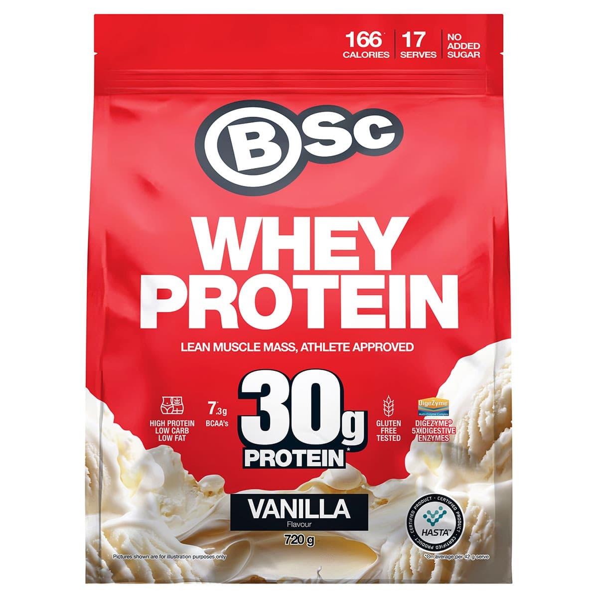 BSc Whey Protein Powder Vanilla 720g
