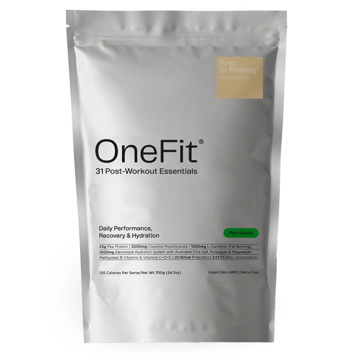 OneFit Vegan Post-Workout Recovery French Vanilla 700g Pouch