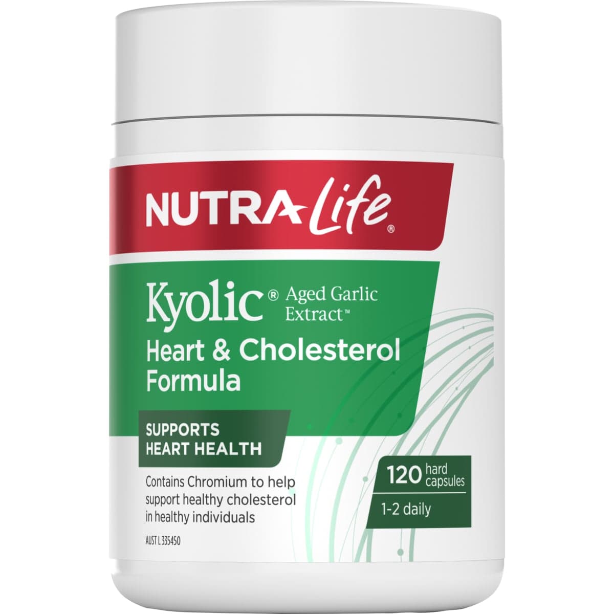 Nutra-Life Kyolic Aged Garlic Extract Heart & Cholesterol 120 Capsules