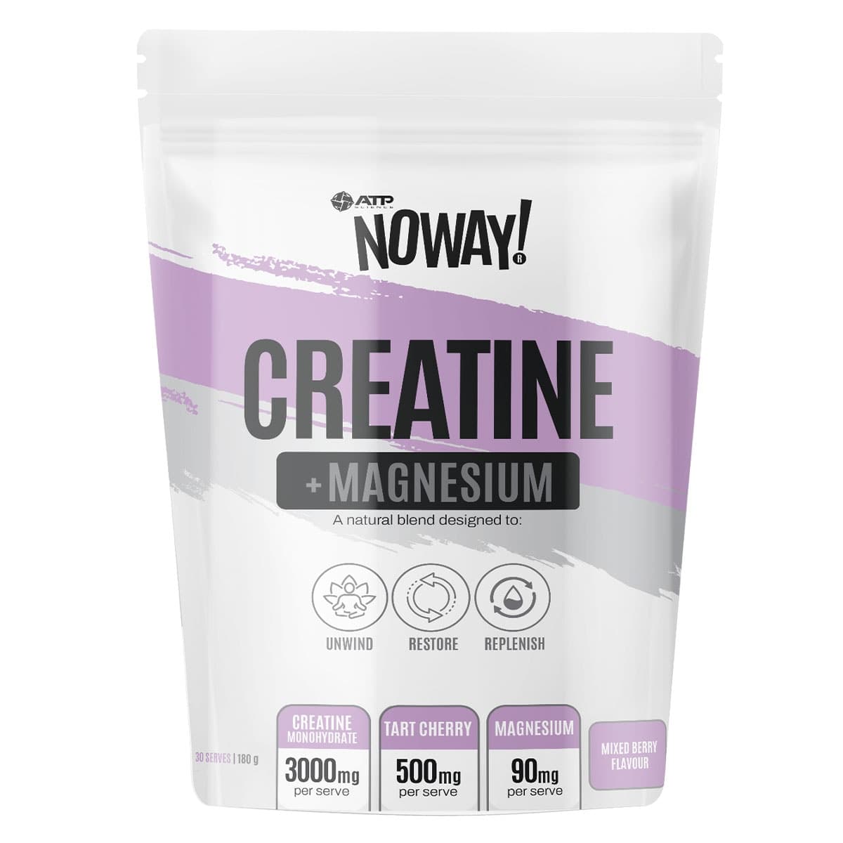 ATP Science Noway Creatine & Magnesium Powder Mixed Berry 180g