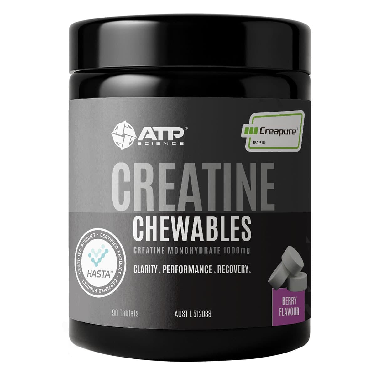 ATP Science Creatine Chewables Raspberry 90 Tablets