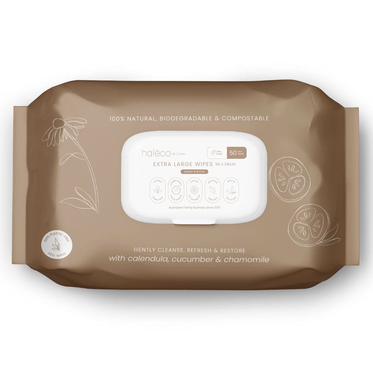 Haleco by Luvme Extra Large Wipes 50 Pack