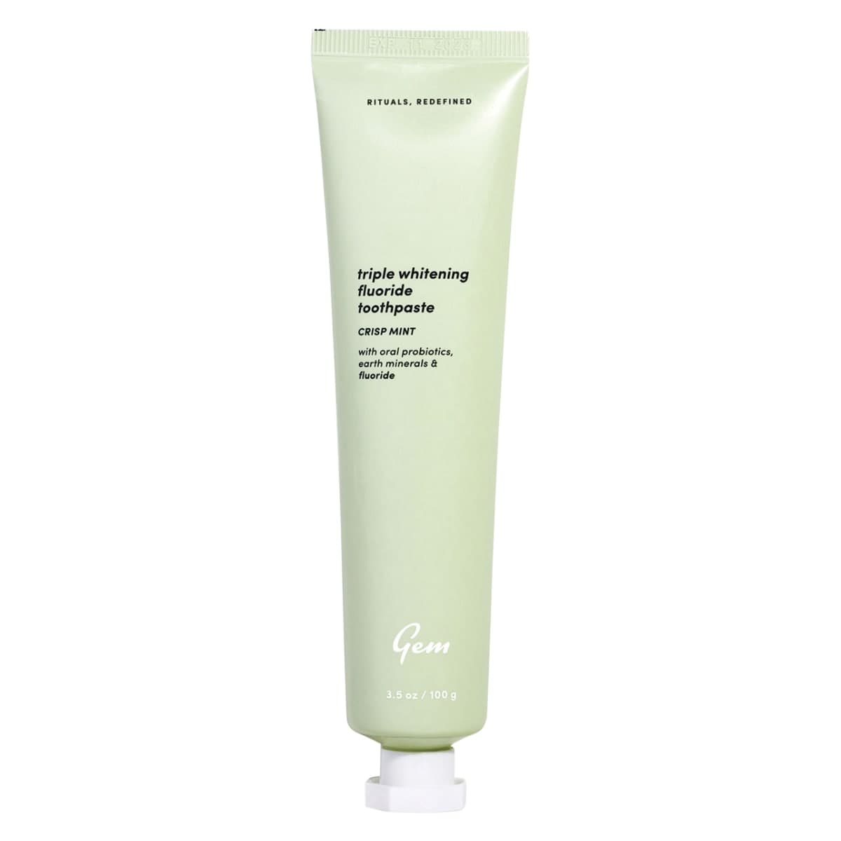 Gem Triple Whitening Fluoride Toothpaste Crisp Mint 100g