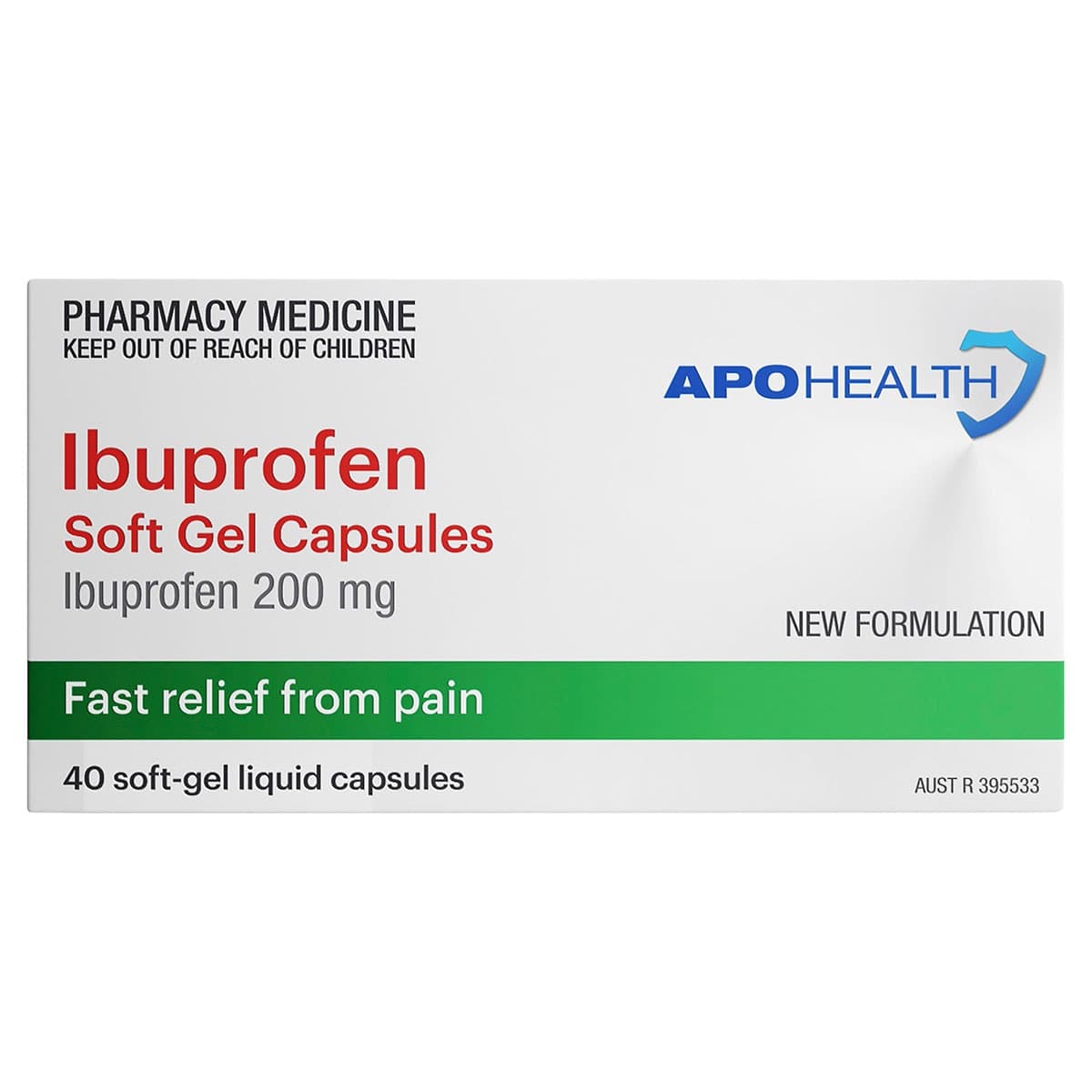 APOHEALTH Ibuprofen 200mg 40 Soft-Gel Liquid Capsules