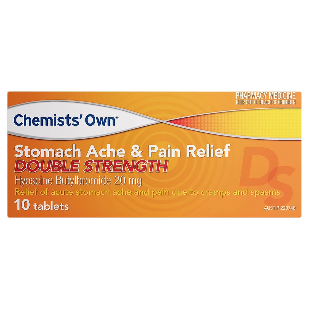 Chemists Own Stomach Ache & Pain Relief Double Strength 10 Tablets