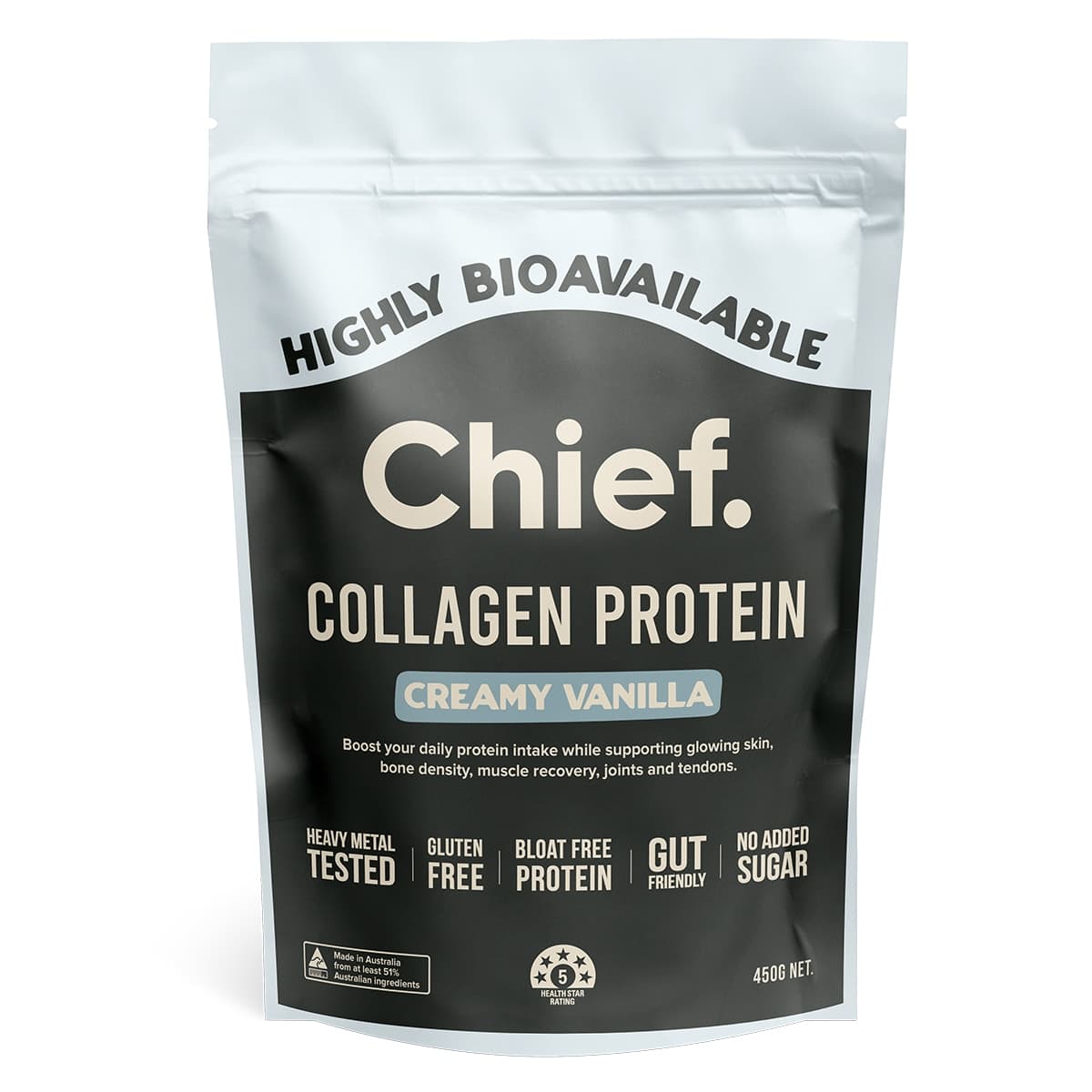 Chief Collagen Protein Powder Creamy Vanilla 450g