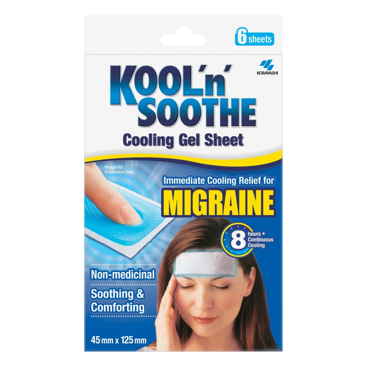 Kool 'n Soothe Migraine & Headache Relief Strips 6 Sheets