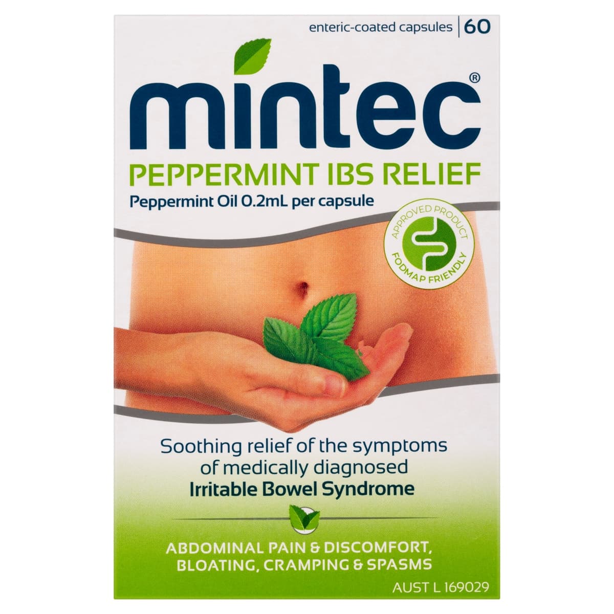 Mintec IBS Relief Peppermint Oil 0.2ml 60 Capsules