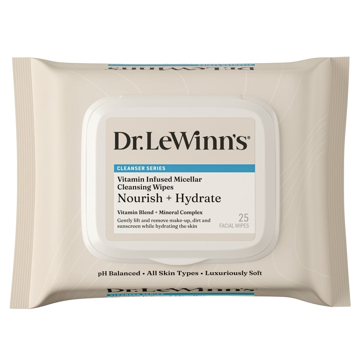Dr Lewinns Vitamin Infused Micellar Wipes 25 Pack