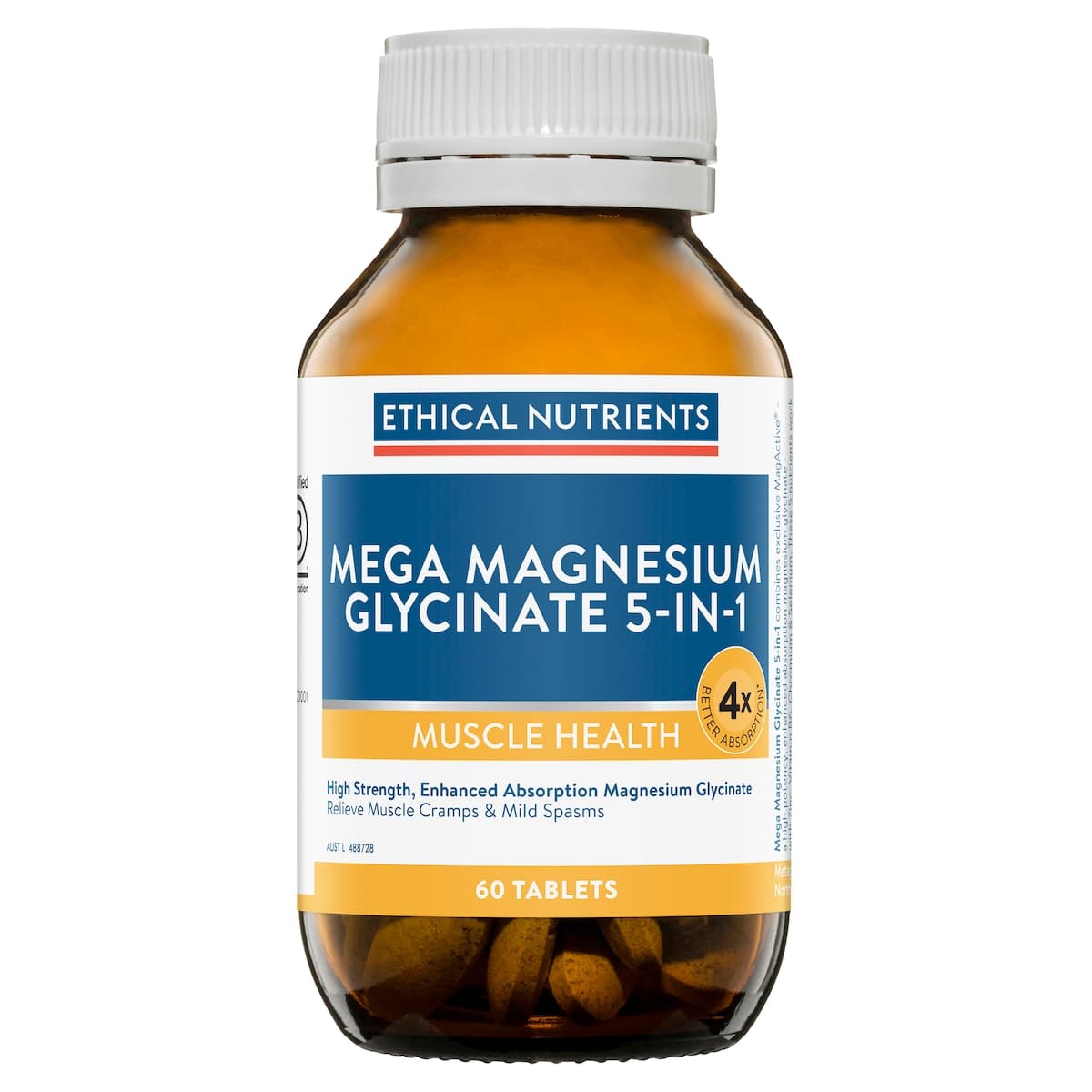 Ethical Nutrients Mega Magnesium Glyciniate 5-in-1 60 Tablets
