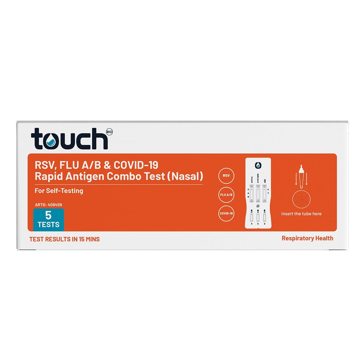 TouchBio RSV Flu A/B & Covid-19 Rapid Antigen Test 5 Pack