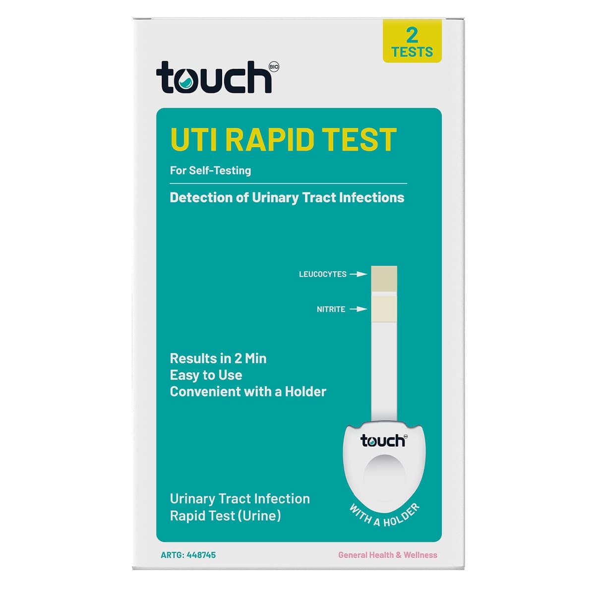 TouchBio UTI Test (Urinary Tract Infection ) 2 Pack