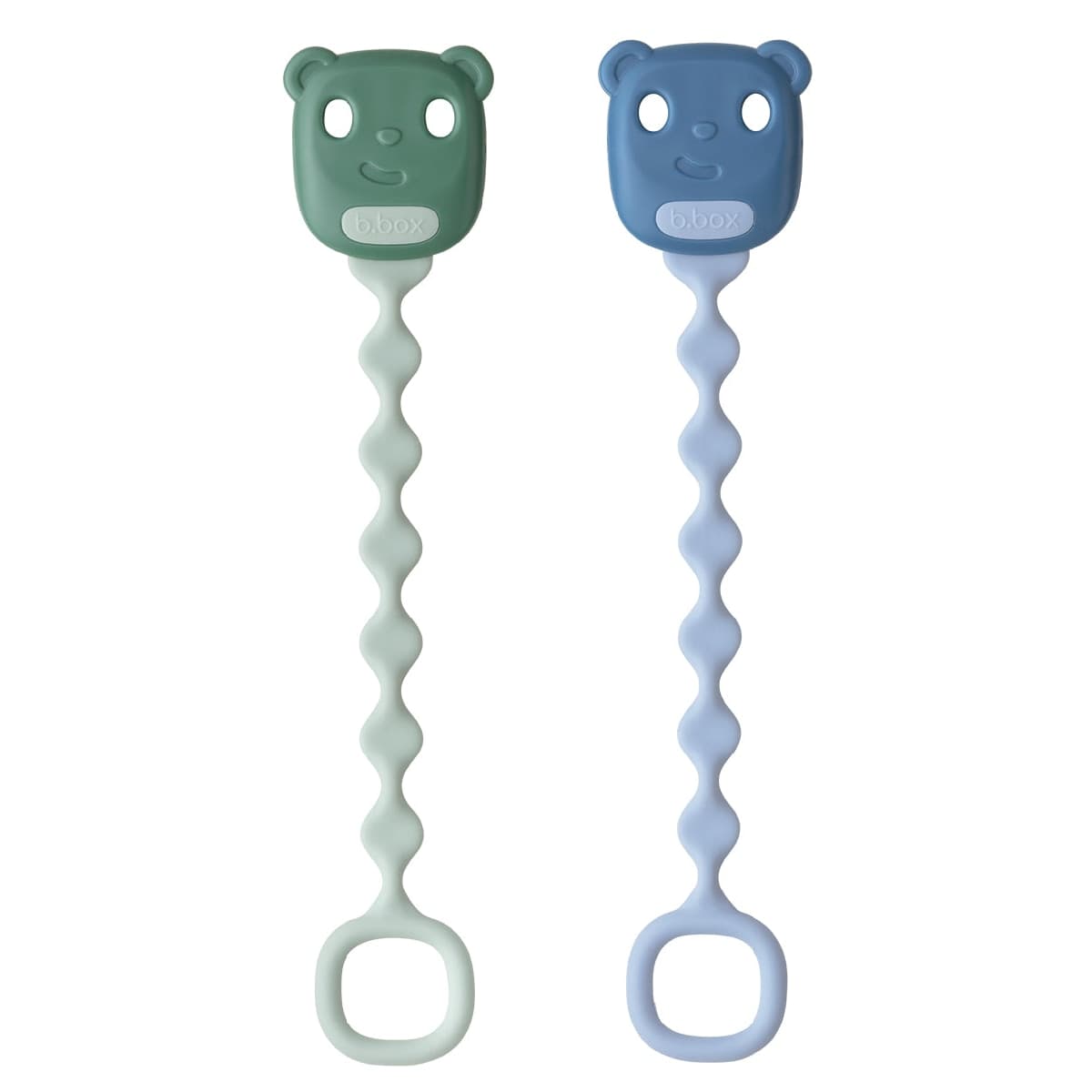 B.box Soother Clips - Sage + Ocean