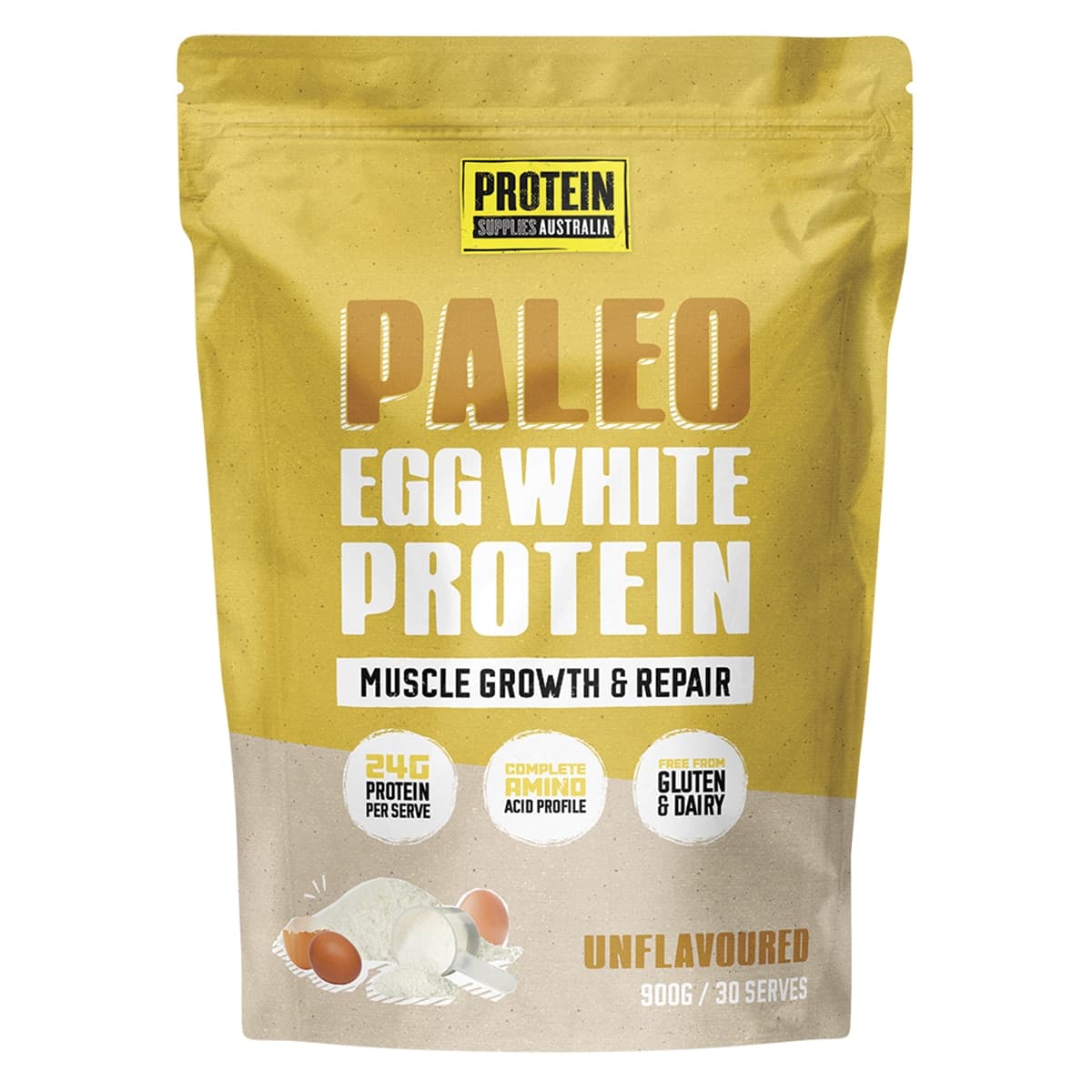 Protein Supplies Australia Paleo Egg White Protein Unflavoured 900g